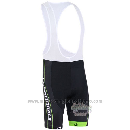 2016 Abbigliamento Ciclismo Canonodale Verde e Nero Manica Corta e Salopette